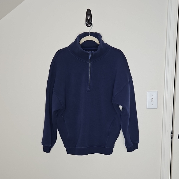 Lululemon Thick Fleece Half-Zip Night Sea Blue Size XS/S - Picture 4 of 13